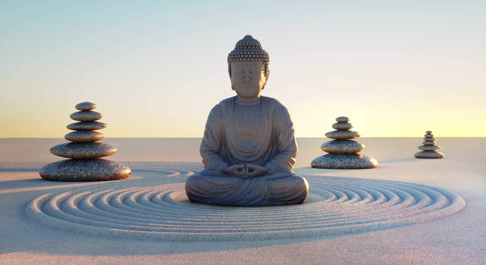 Buddha in Abendstimmung